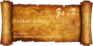 Zsikai Kitti névjegykártya